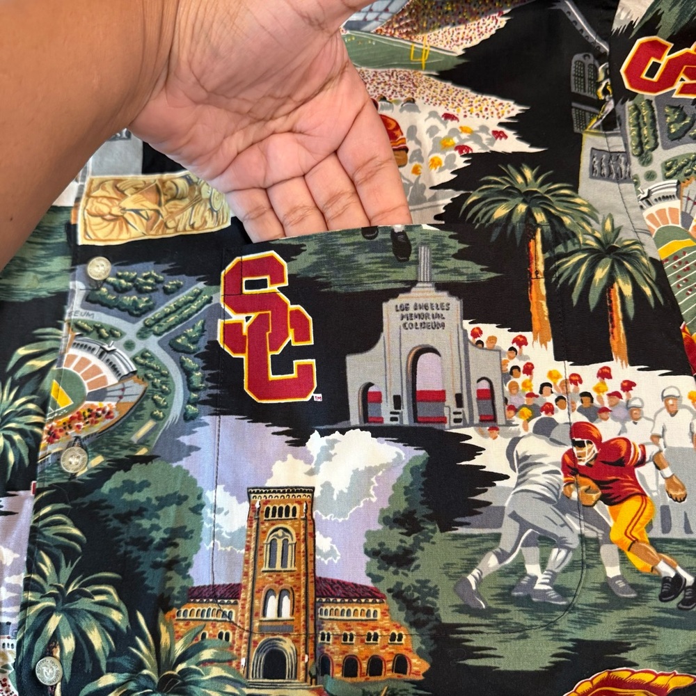 Reyn Spooner men's Collegiate USC Trojans hawaiian button down shirt‎ size XXL - Picture 3 of 12